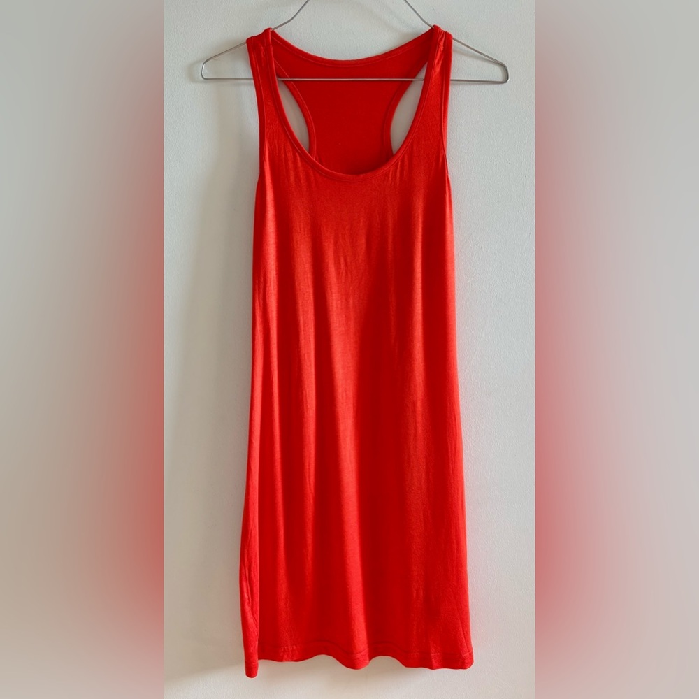 Red Scoop Neck Tank